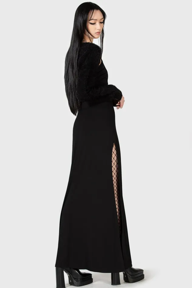 Women Maxi Skirts Killstar Nocturnal Shade Maxi Skirt