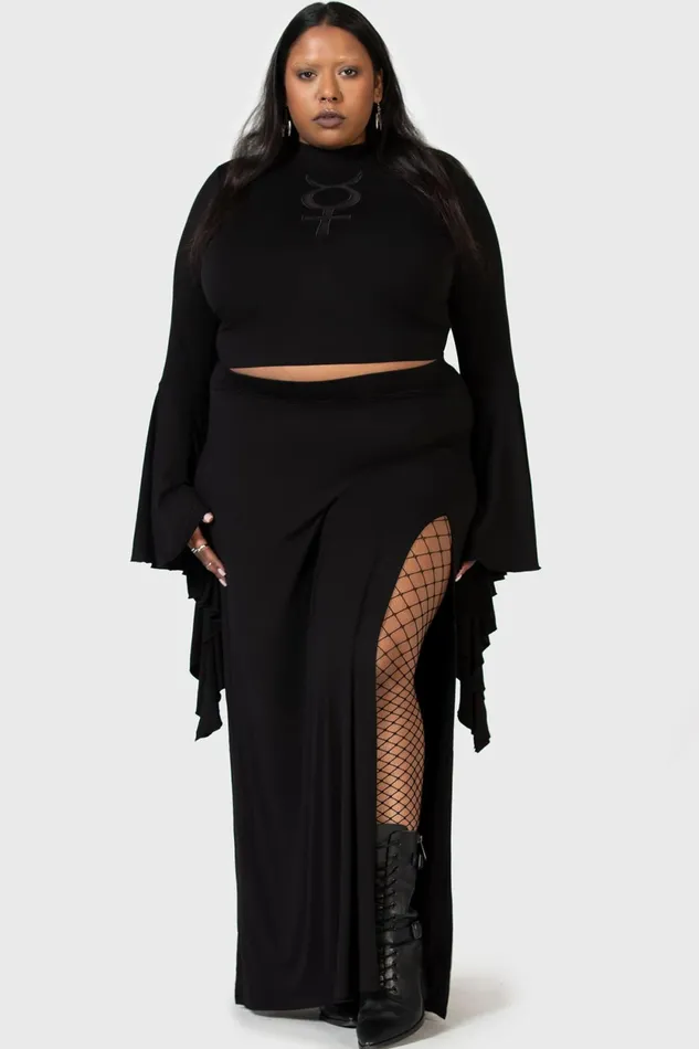 Women Maxi Skirts Killstar Nocturnal Shade Maxi Skirt