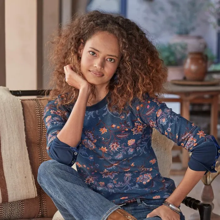 Women Meadowland Thermal Oceana Sundance Catalog Tops Women Meadowland Thermal Oceana Sundance Catalog Tops
