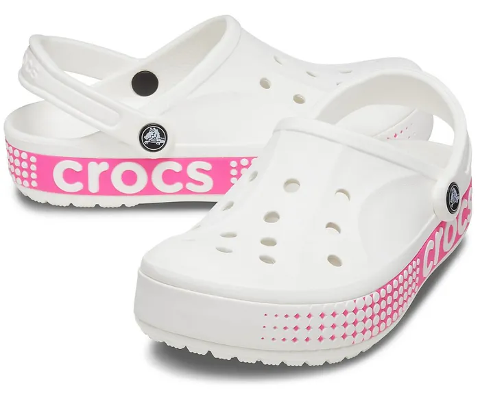 WomenMen Bayaband Logo Motion Clog White Crocs Clogs