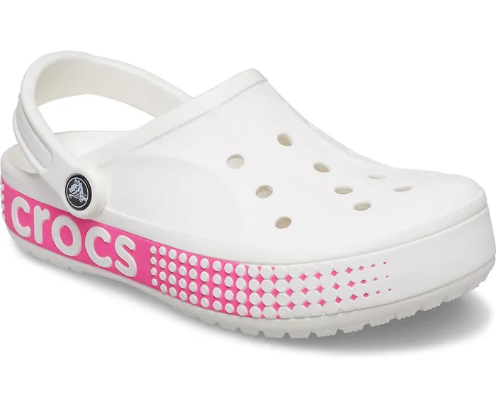 WomenMen Bayaband Logo Motion Clog White Crocs Clogs