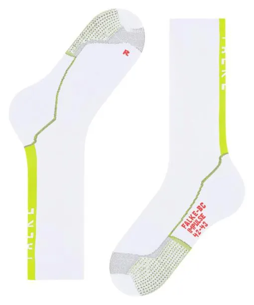 WomenMen BC Impulse Unisex Biking Socks White FALKE Cycling Socks