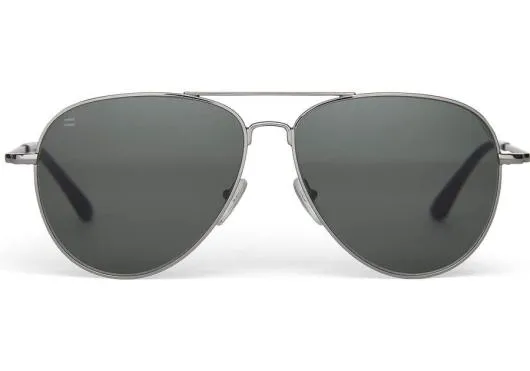 WomenMen Hudson Shiny Gunmetal 8211 Green Grey TOMS Sunglasses