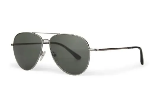 WomenMen Hudson Shiny Gunmetal 8211 Green Grey TOMS Sunglasses