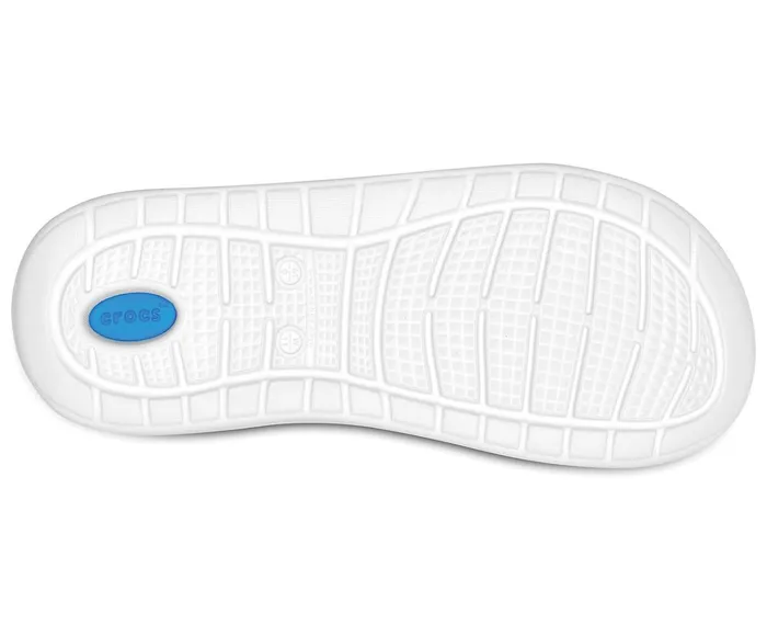 WomenMen LiteRide Slide Navy White Crocs Sandals