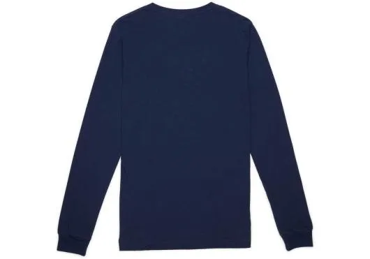 WomenMen TOMS Logo Long Sleeve Crew Tee Navy TOMS Tees
