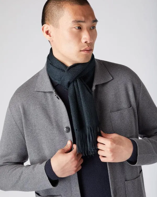 WomenMen Unisex Woven Cashmere ScarfIn Grigio Blue Grigio Blue NPeal Cashmere Scarves