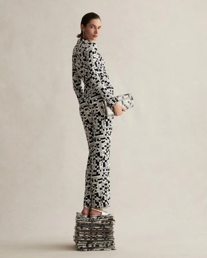 Women Michelle Jumpsuit Tiny Dvf 50th Crossword Ivory DVF Jumpsuits and Rompers