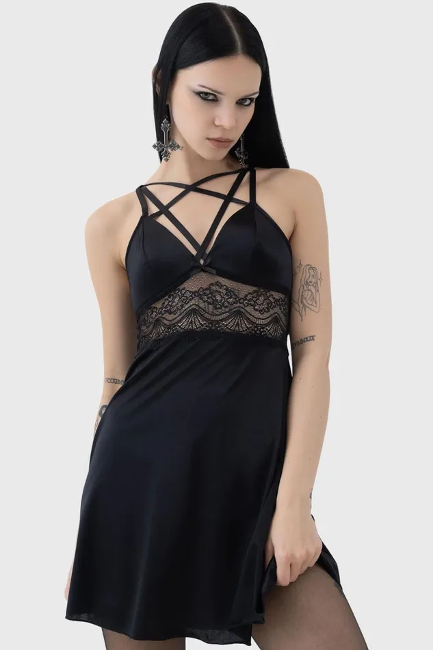 Women Mini Killstar Fiend Slip
