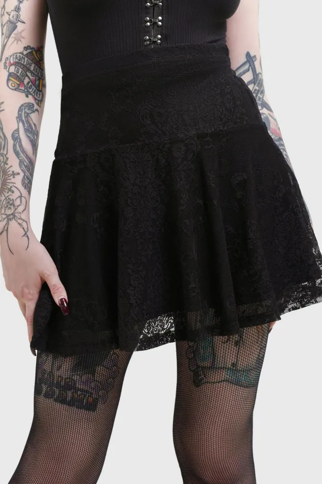 Women Mini Skirts Killstar Howling Child Mini Skirt