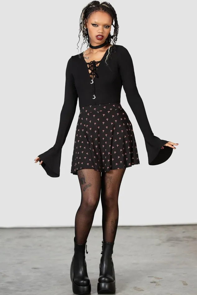 Women Mini Skirts Killstar Mycelia Skater Skirt