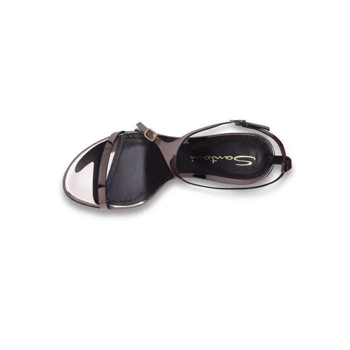 Women Mirrored Grey HighHeel Sandal Santoni Sandals