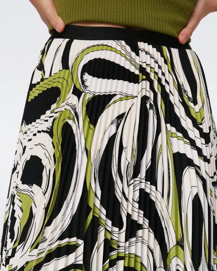Women Mykola Skirt Huge Cassette Tape Shadow Green DVF Skirts