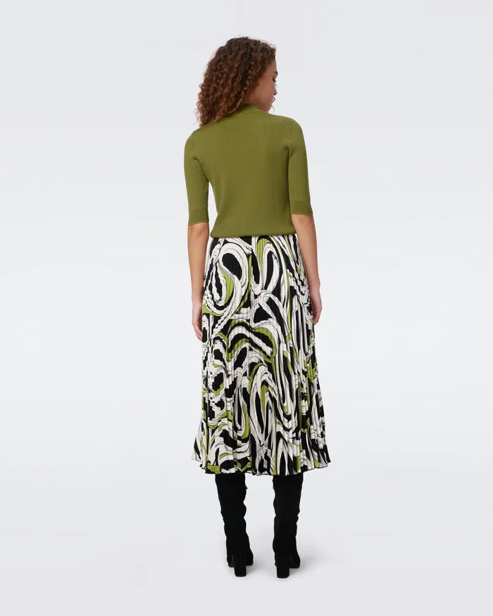 Women Mykola Skirt Huge Cassette Tape Shadow Green DVF Skirts