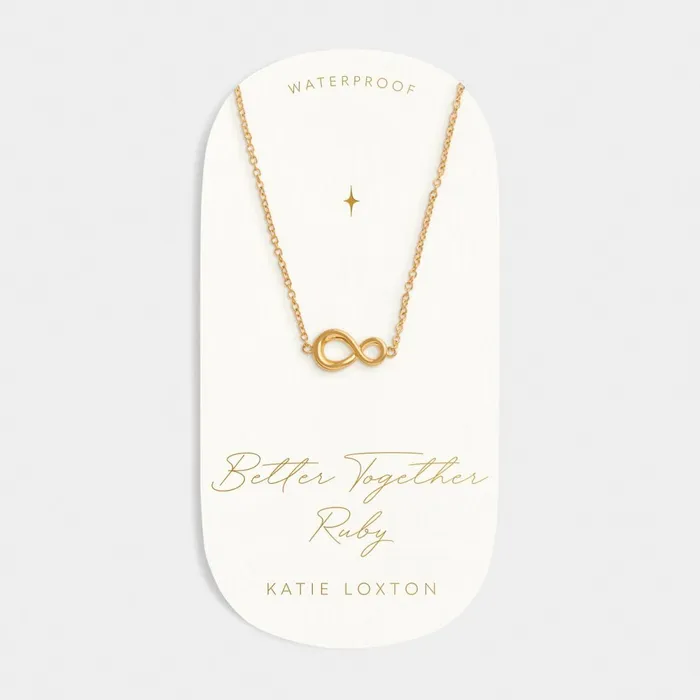 Women Necklaces Katie Loxton Better Together039 Waterproof Gold Charm Necklace