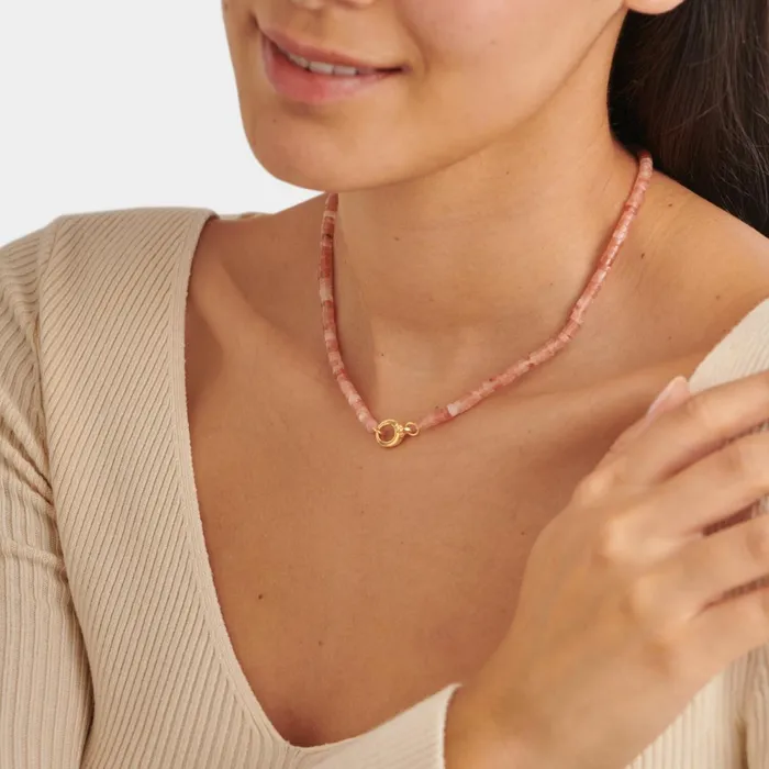 Women Necklaces Katie Loxton Sunset Glow Waterproof Gold Choker