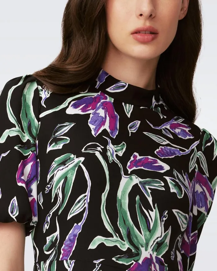 Women Nella Dress Huge Tulip Fields Violet DVF Dresses Women Nella Dress Huge Tulip Fields Violet DVF Dresses
