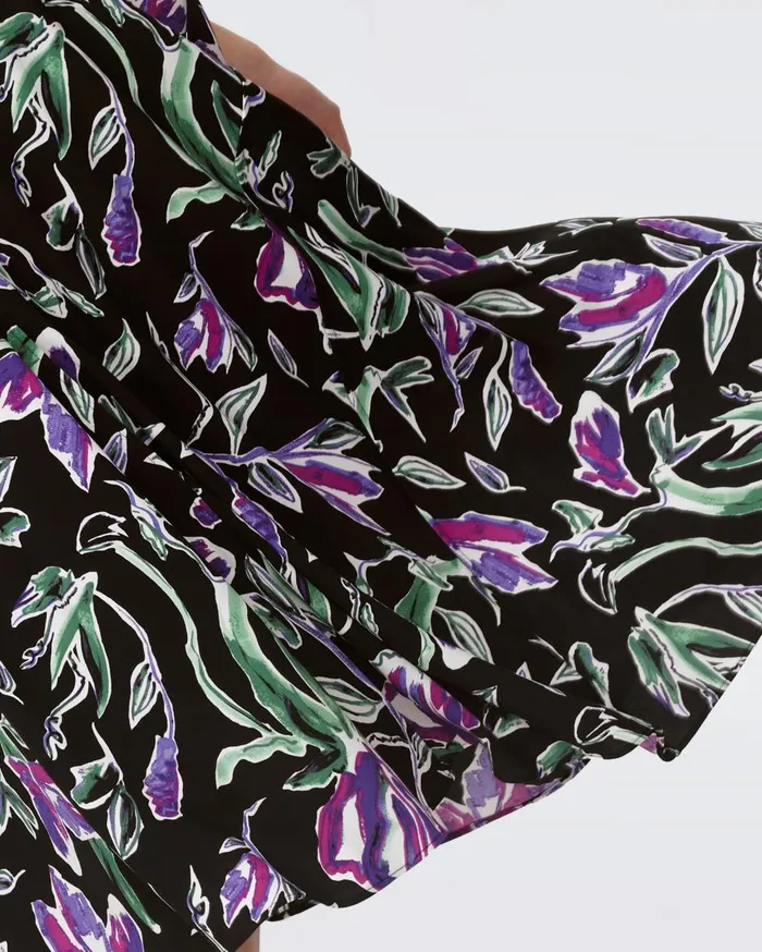 Women Nella Dress Huge Tulip Fields Violet DVF Dresses Women Nella Dress Huge Tulip Fields Violet DVF Dresses