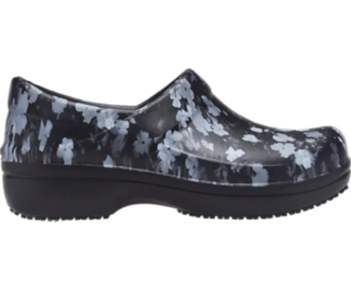 Women Neria Pro II Graphic Clog White Black Floral Crocs Clogs
