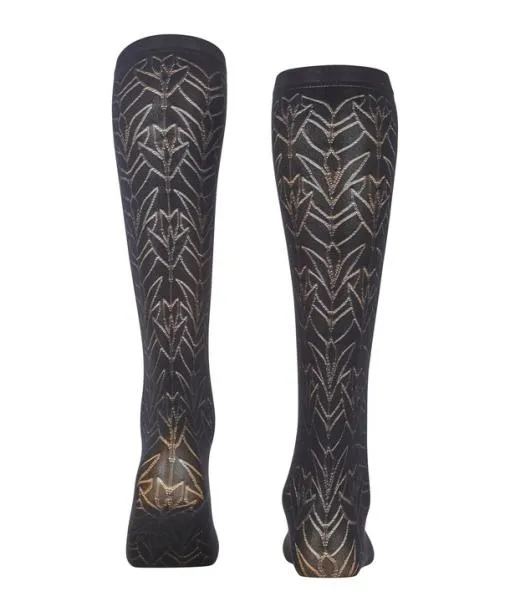 Women Nile Jewel 40 DEN Women Kneehigh Socks Black FALKE Fullyfashioned Stockings