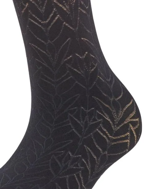 Women Nile Jewel 40 DEN Women Kneehigh Socks Black FALKE Fullyfashioned Stockings