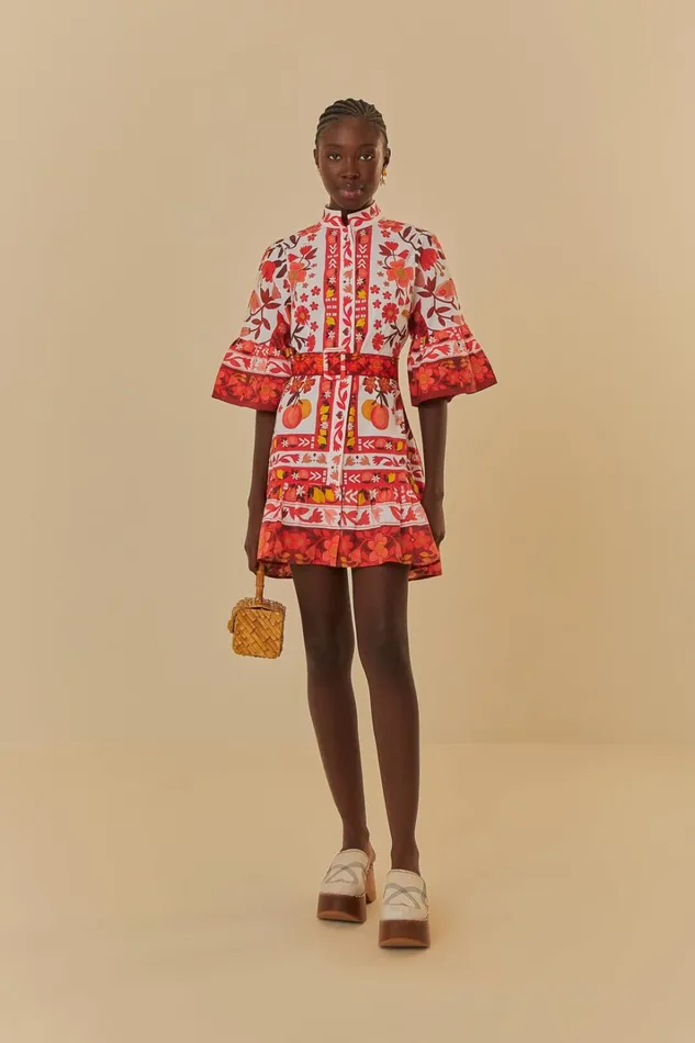 Women OffWhite Romantic Orchard Mini Dress Romantic Orchard Offwhite FARM Rio Mini Dresses