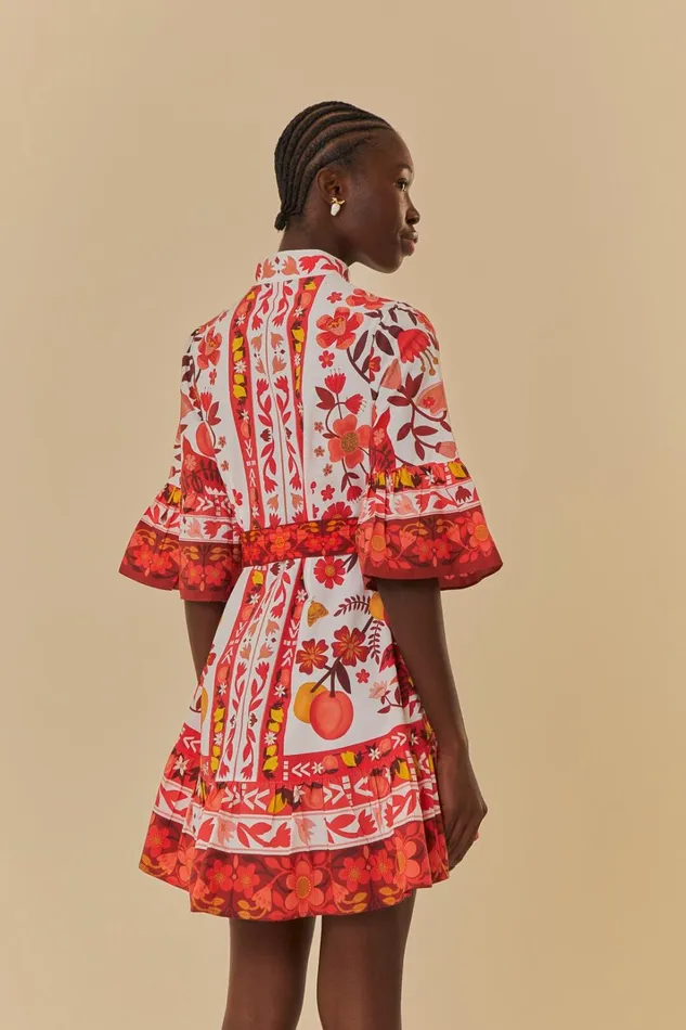 Women OffWhite Romantic Orchard Mini Dress Romantic Orchard Offwhite FARM Rio Mini Dresses