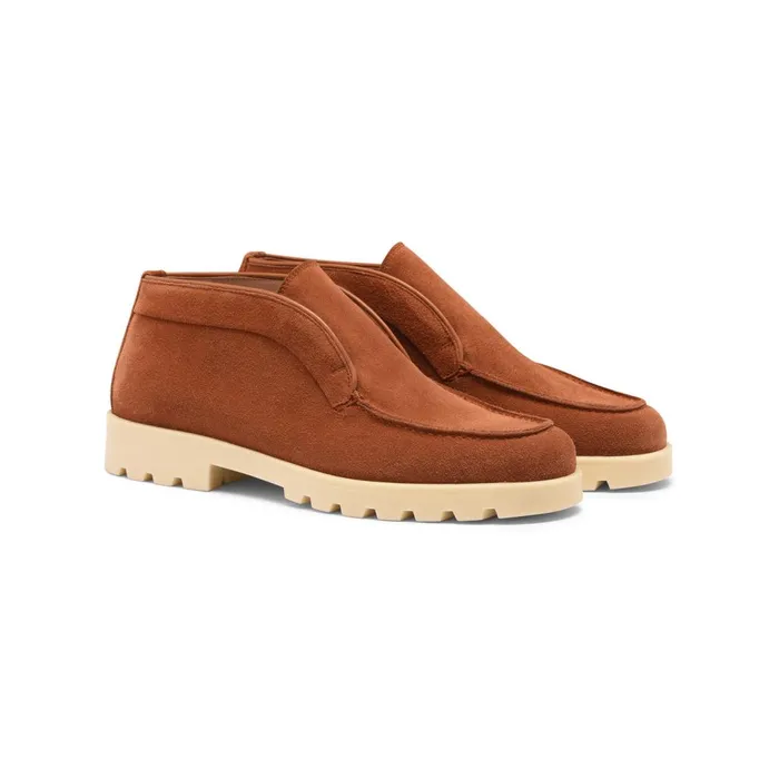 Women Orange Suede Desert Boot Santoni Boots and Ankle Boots