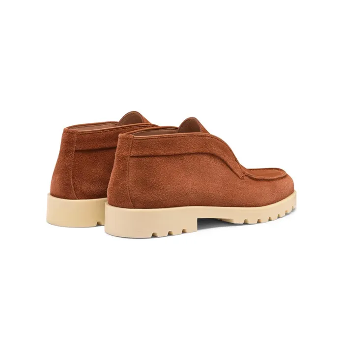 Women Orange Suede Desert Boot Santoni Boots and Ankle Boots