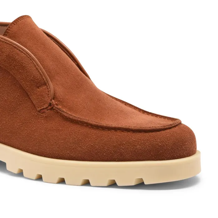 Women Orange Suede Desert Boot Santoni Boots and Ankle Boots