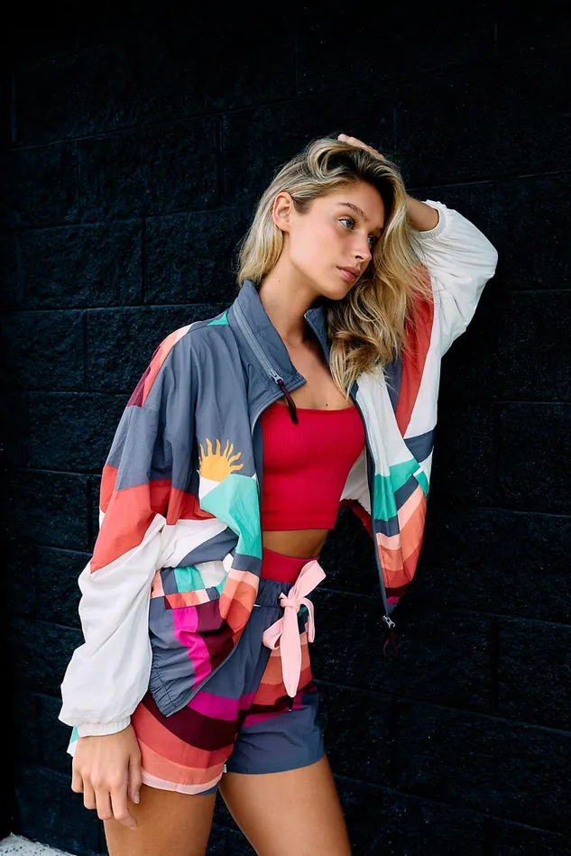 Women Outerwear Free People Sunset Julie Parka Abstract