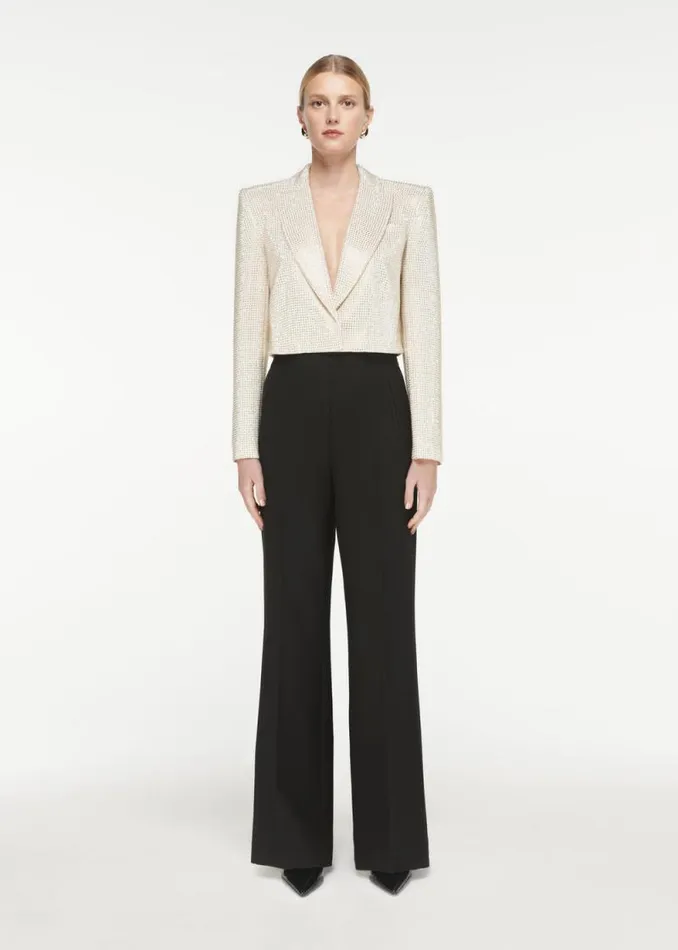 Women Outerwear Roland Mouret Cropped Diamante Jacket