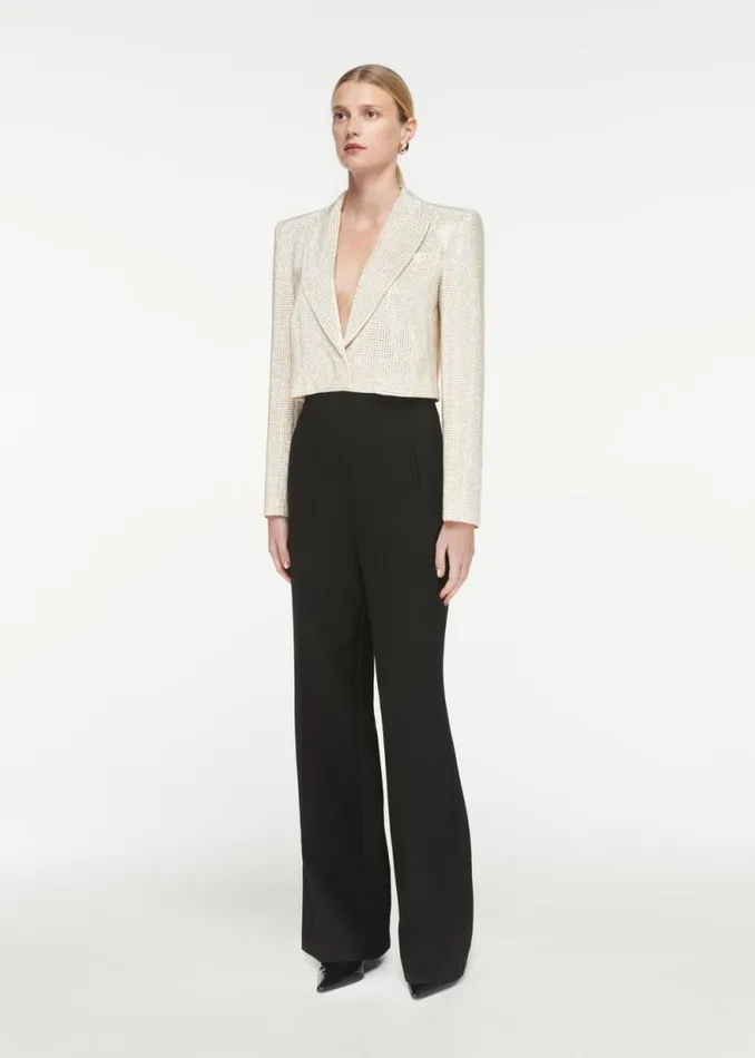 Women Outerwear Roland Mouret Cropped Diamante Jacket
