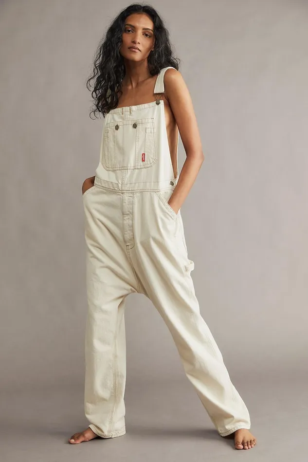Women Overalls Free People Denimist Overalls Ecru