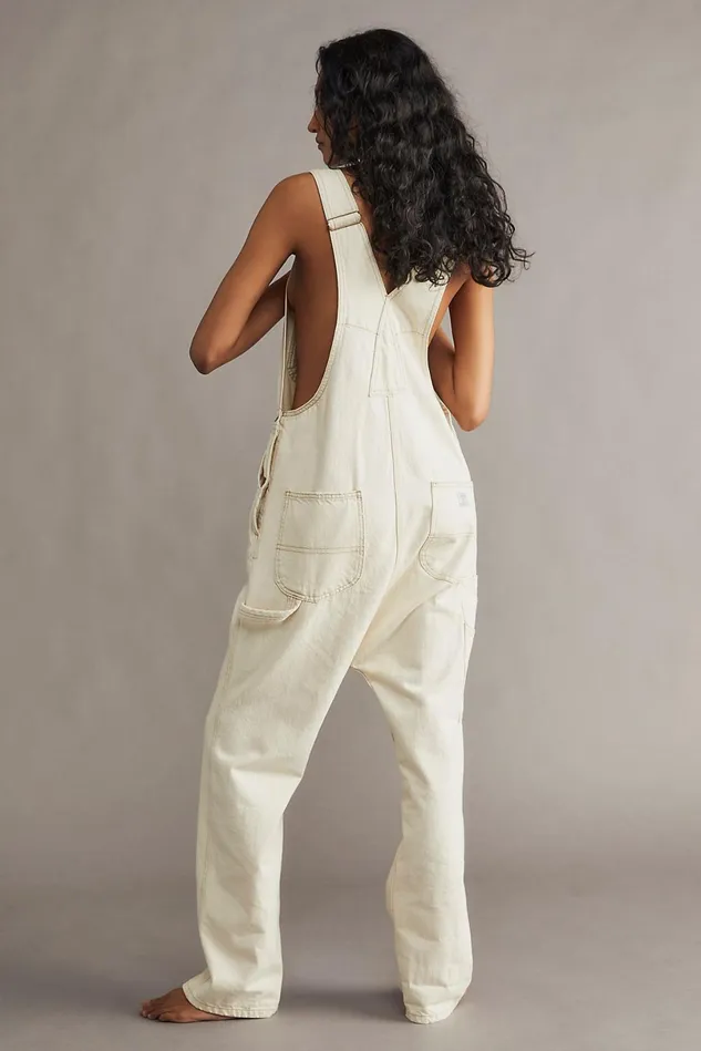 Women Overalls Free People Denimist Overalls Ecru