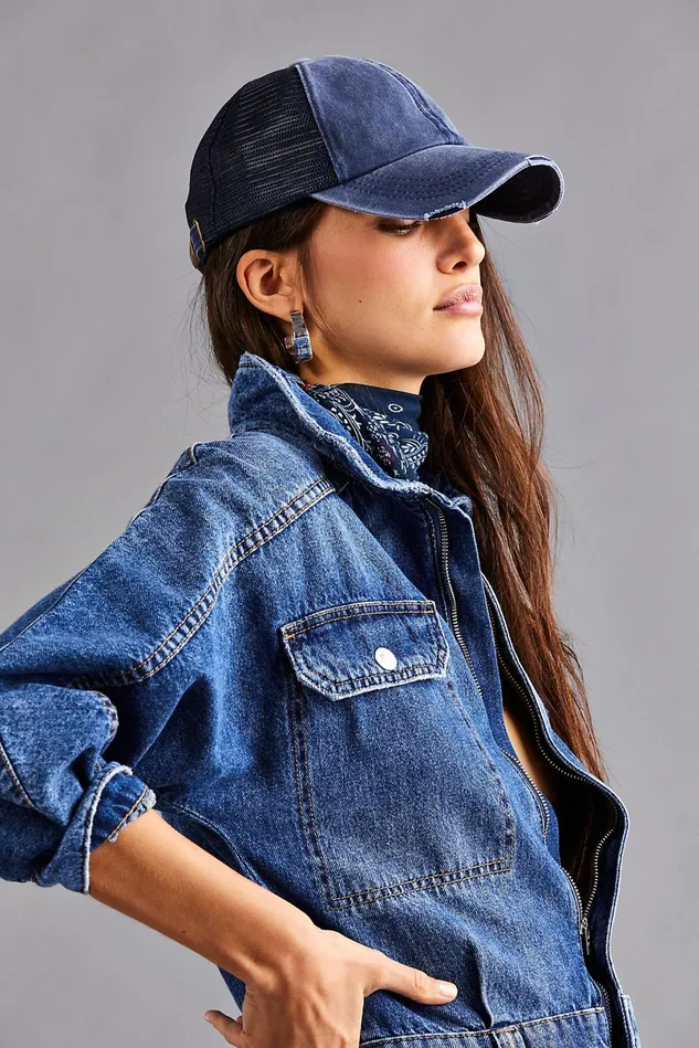 Women Overalls Free People Sammie Denim Coverall Seascape Blue