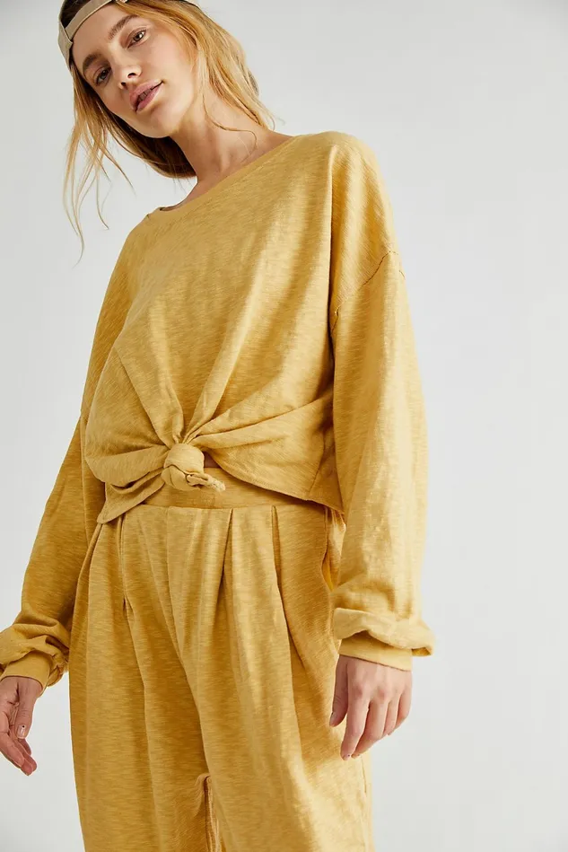 Women Pants Free People Culver City Set Gold Finch