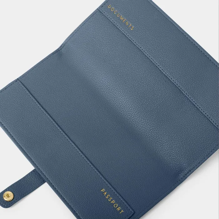 Women Passport Covers and Holders Katie Loxton Discover Adventure Explore039 Personalised Travel Wallet 8211 Navy
