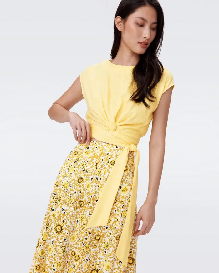Women Persephone Top Lemon DVF Tops
