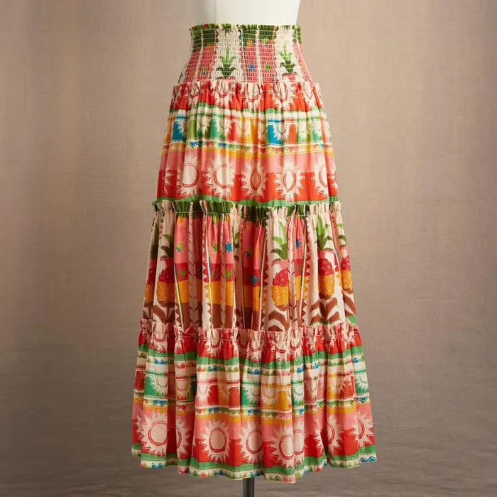 Women Pineapple Pier Skirt Fiesta Sundance Catalog Skirts Women Pineapple Pier Skirt Fiesta Sundance Catalog Skirts