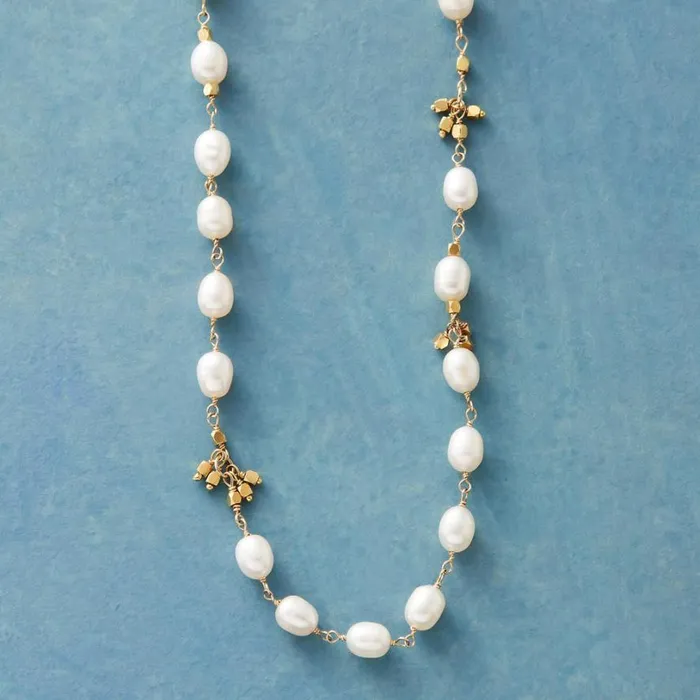 Women Pitter Patter Pearl Necklace Sundance Catalog Necklaces