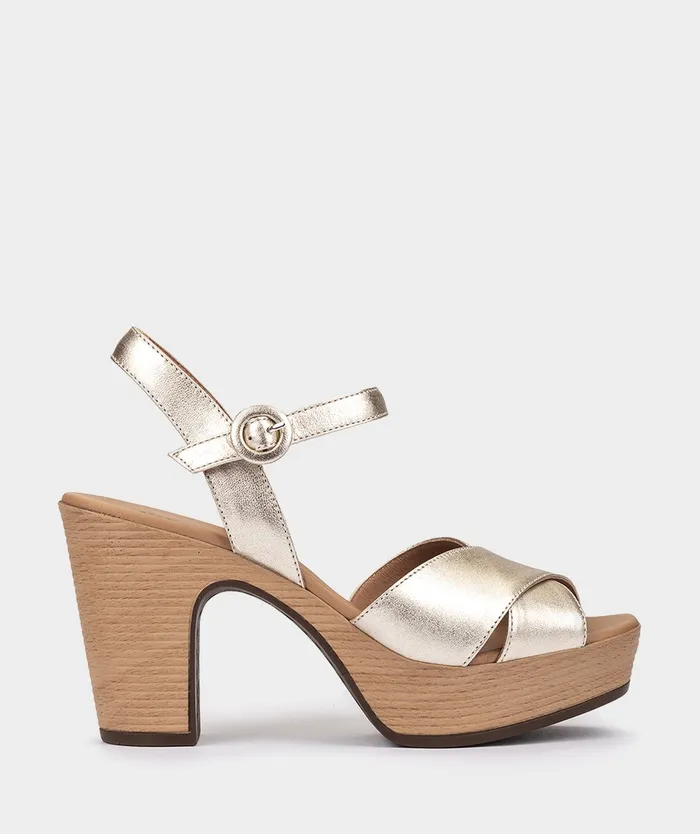 Women Portisco Metallic 8211 Heeled Sandals Pedro Miralles