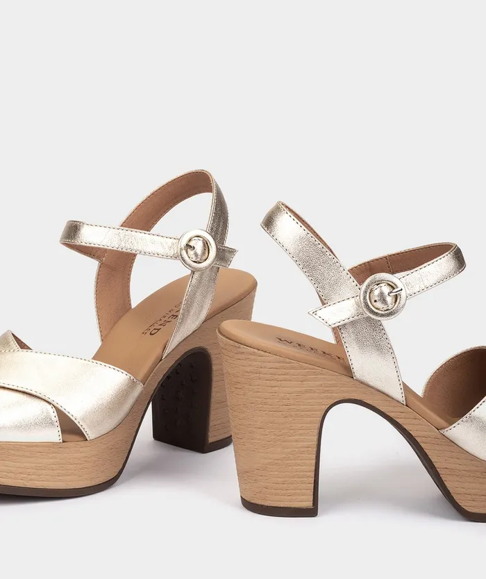 Women Portisco Metallic 8211 Heeled Sandals Pedro Miralles
