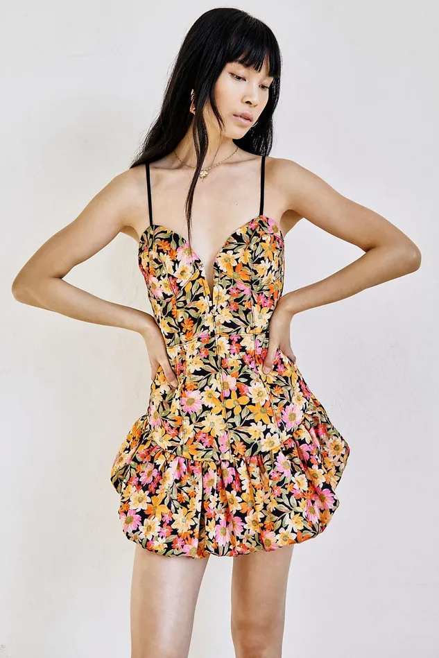 Women Printed Dresses Free People Sylvie Mini Dress Orange