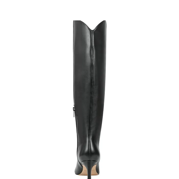 Women Quinnie Dress Boot Black Leather Marc Fisher Boots and Booties