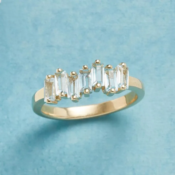 Women Random Blue Topaz Ring Sundance Catalog Rings