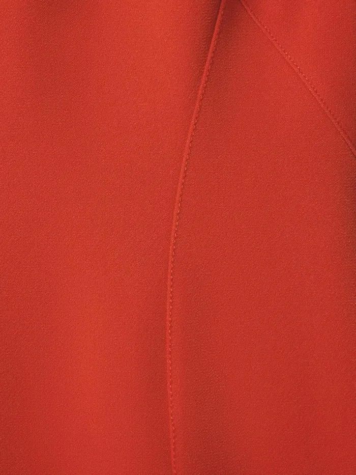 Women Reiss Brands Crepe Fitted Midi Dress Deep Coral