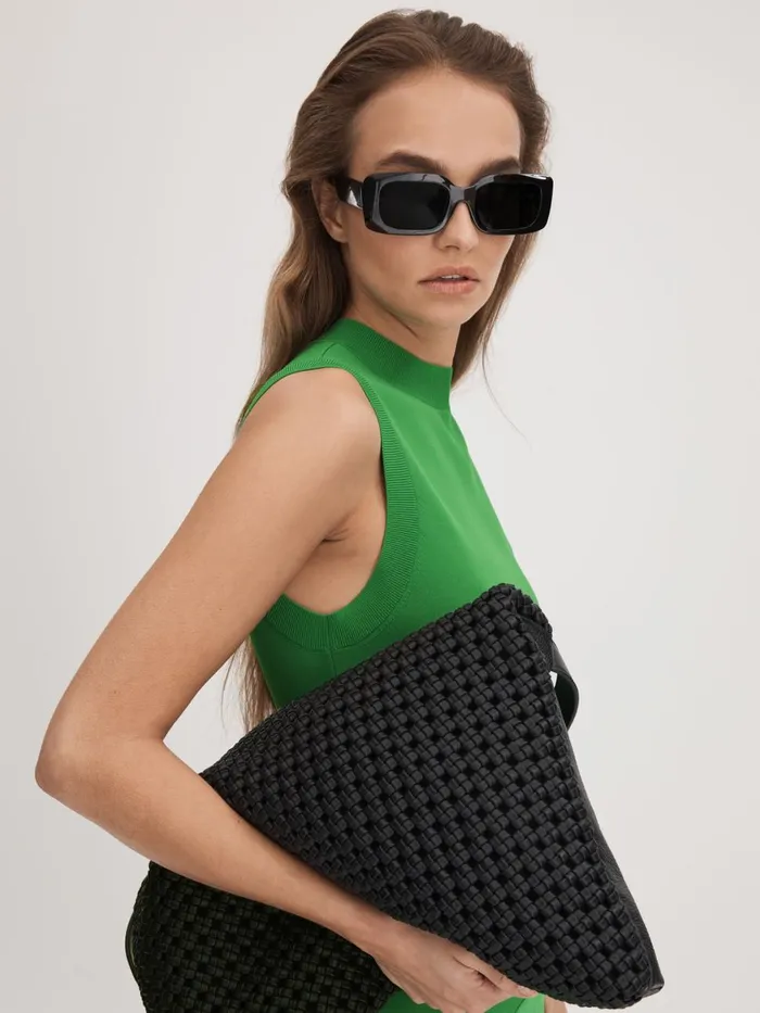 Women Reiss Brands FitandFlare Midi Dress Bright Green