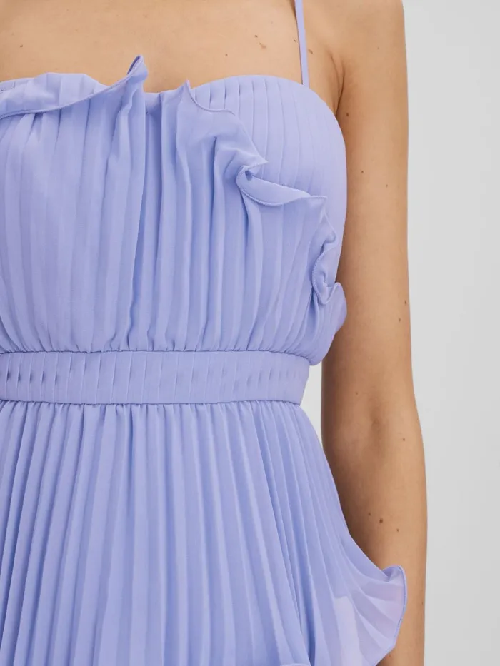 Women Reiss Brands Ruffle Maxi Dress Lilac