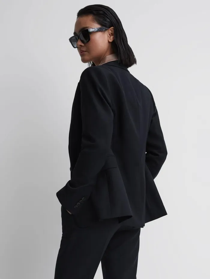 Women Reiss Coats Haisley Single Breasted Suit Blazer Navy